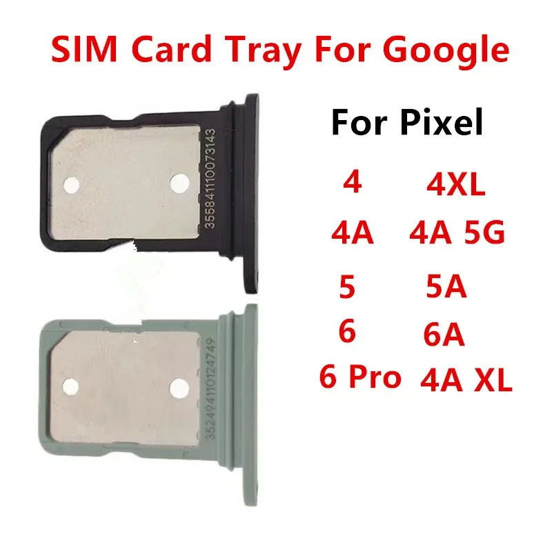 SIM Card Slot For Google Pixel 6 Pro 5 5A 4 XL 4A 5G Card Adapters Socket Holder Tray Chip Drawer Replace Housing Repair Parts