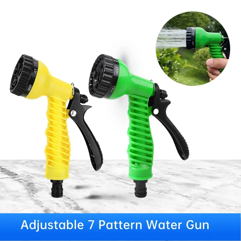 

Adjustable 7 Pattern Water Gun Plant Flower Lawn Vegetable Watering Spray Gun Car Washing House Cleaning Water Gun