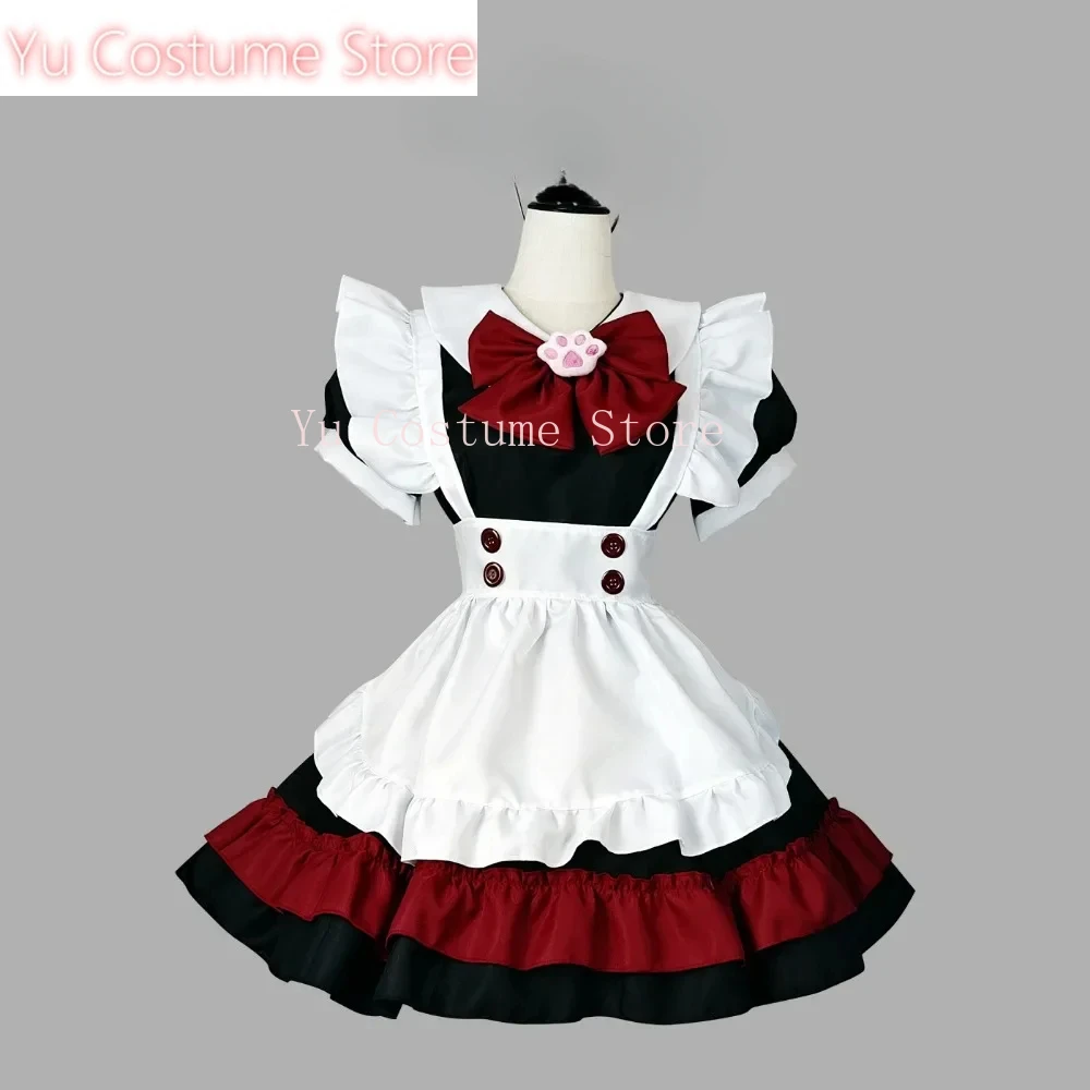 

Yu Costume Hot Selling M-5XL Large Maid Dress Super Cute Big Bow Lolita Dress Pink Blue Cute Skirt