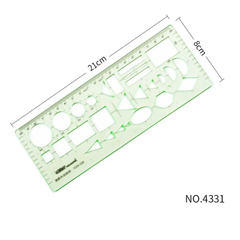 Transparent Students Circles Oval Measuring Tool Stencil Template Ruler Geometric Ruler Curve Ruler Drawing Ruler