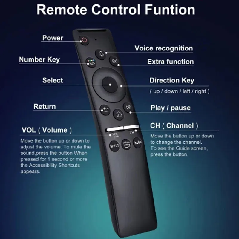 Wireless Voice Search Replacement Remote Universal Fit Smart Screens Voice Control Function For LED LCD QLED Television