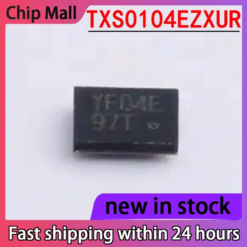 2PCS Brand New TXS0104EZXUR Packaged BGA12 24Mbps 4-bit Bidirectional Level Converter