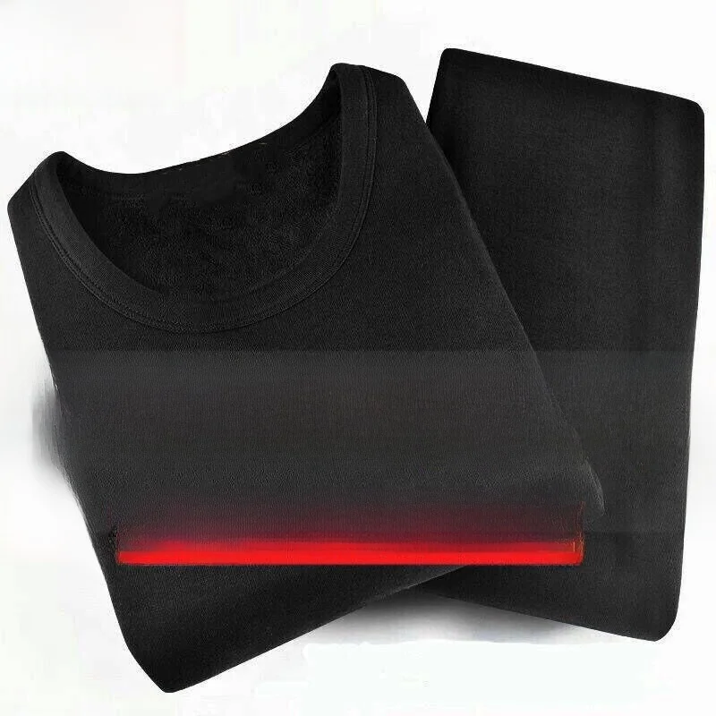 

Men's Thermal Underwear Set Thiened Fce Self-Heating Large Size Autumn Clothes Winter Clothes Cotton Polyester Long S...