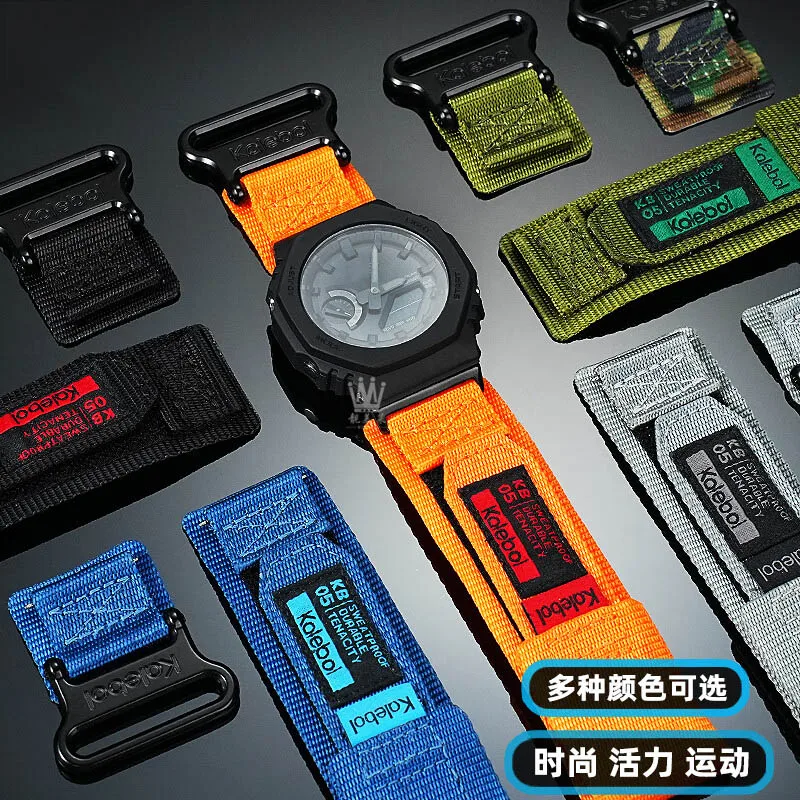 For Casio G-SHOCK Series GA-2100 GA-2110 GA-B2100 Modified Nylon Canvas Watch Strap Men's Waterproof breathable Bracelet band