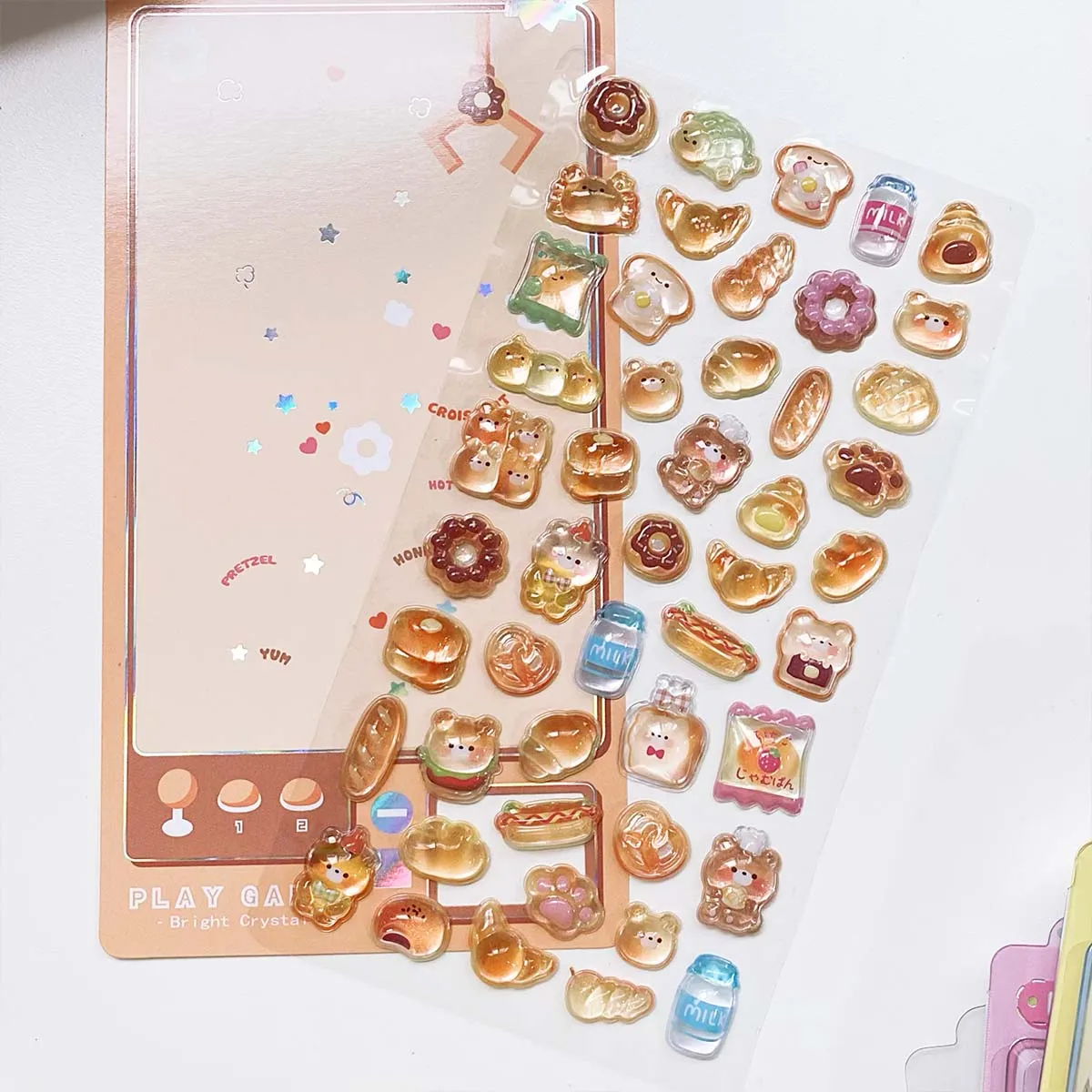 Creative 3D บรรเทาสติกเกอร์ Candy Ghost กระต่าย DROP DIY ไดอารี่ Scrapbooking เครื่องเขียนสติกเกอร์ตกแต่งน่ารักความงามสติกเกอร์