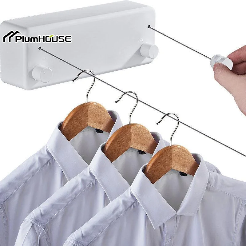Double Layer Clothesline Dryer Bathroom Drying Rack White Black Golden Silver WB3006
