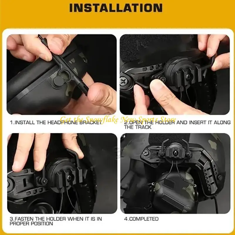 

E56D 1 пара тактических аксессуаров для шлема, держатель для гарнитуры, набор адаптеров для быстрых шлемов