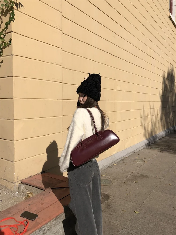 

Fottsfotts Retro Large Capaci Single oulder Underarm Bag Simple High Quali Big Bag Small ence Design Handbag