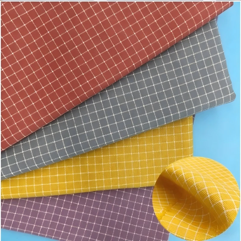 100x140cm Soft Cotton Yarn Dyed Checkered Fabric For Spring Summer Dress Material Breathable Wash Cloth Mask Textile Soft