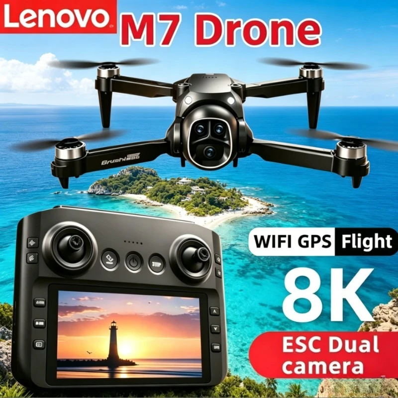 

Lenovo M7 RC Drone 8K HD Dual Camera Professional Aerial Photography Quadcopter Portable Foldable Remote Control Aircraft WiFi