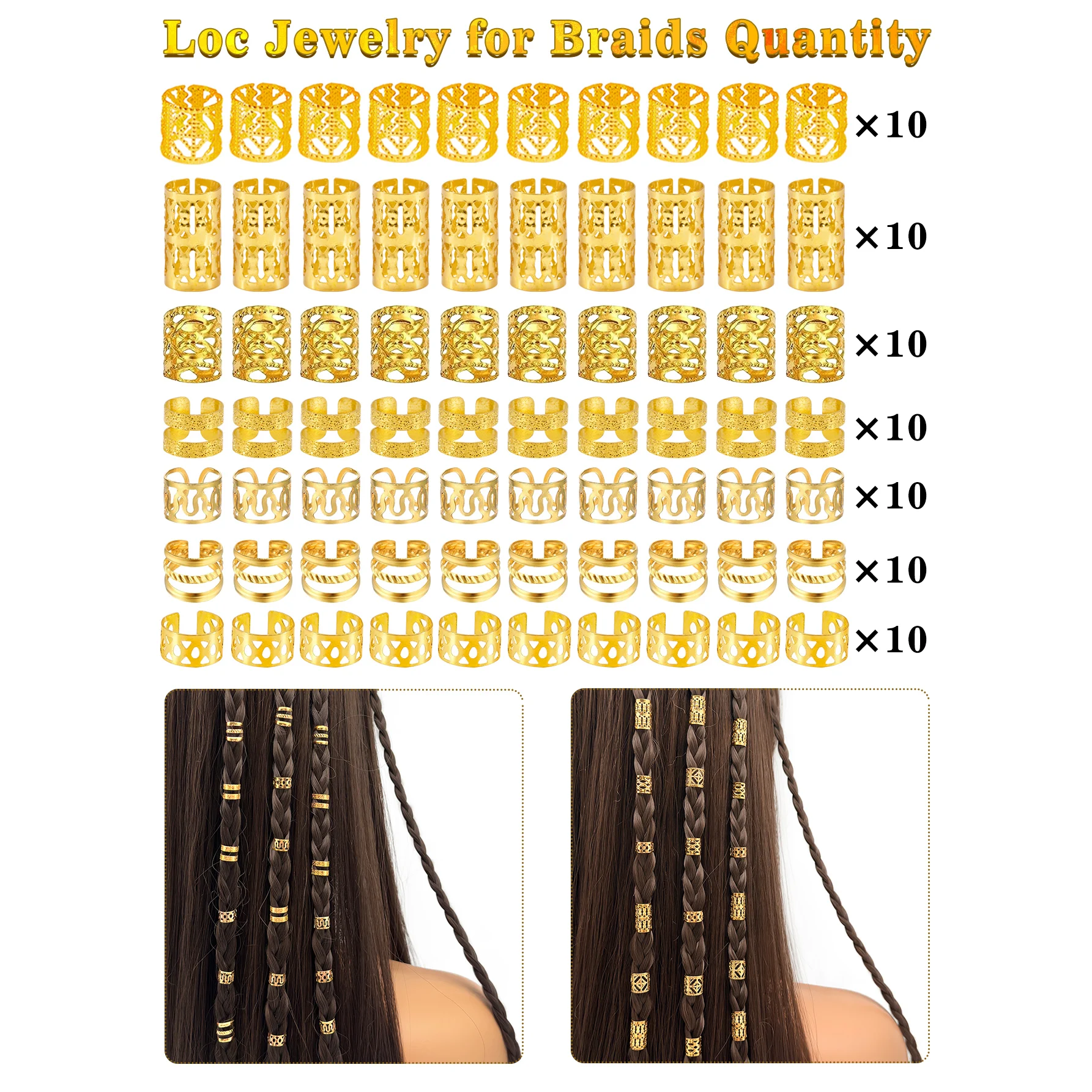 70pcs Set Cincin Rambut Berong - Ethnic Fashion Jewellery ulasan dan harga