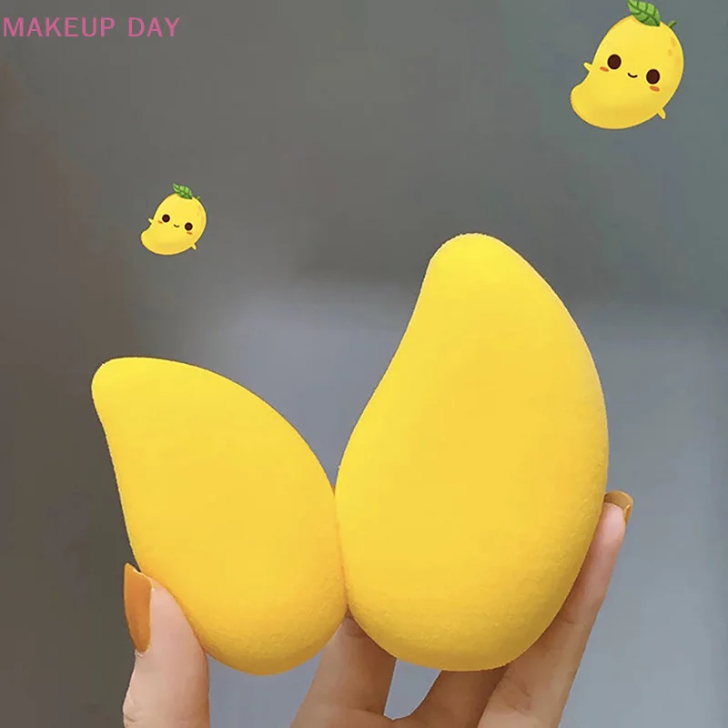 Mango Beauty Egg Cosmetic Puff Powder Puff Foundation Puff Portable Make Up Tool Soft Facial Sponges Girls Women Makeup Gift