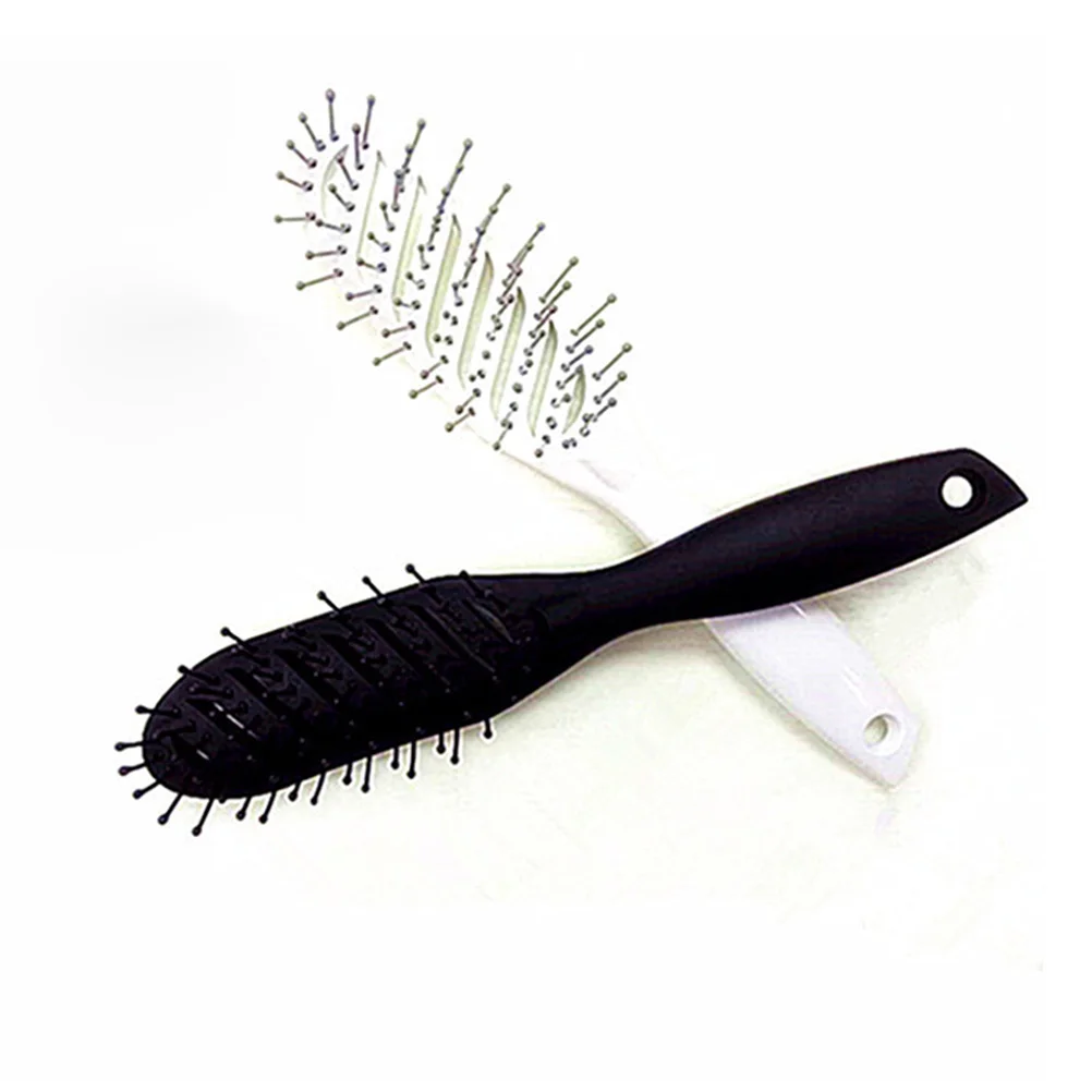 

2Pcs Wide Tooth Comb Black White Plastic Hair Brush for Styling Hairdressing Detangle Massage Blow Dryer Smooth Scalp Protection