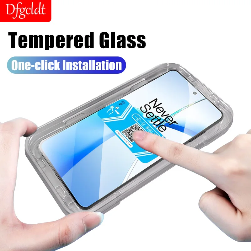 

One-click Installation Tempered Glass For OnePlus Nord CE 4 3 2 Lite Screen Protector For OnePlus Ace Pro 10R 10T 9RT 9R 9 Glass