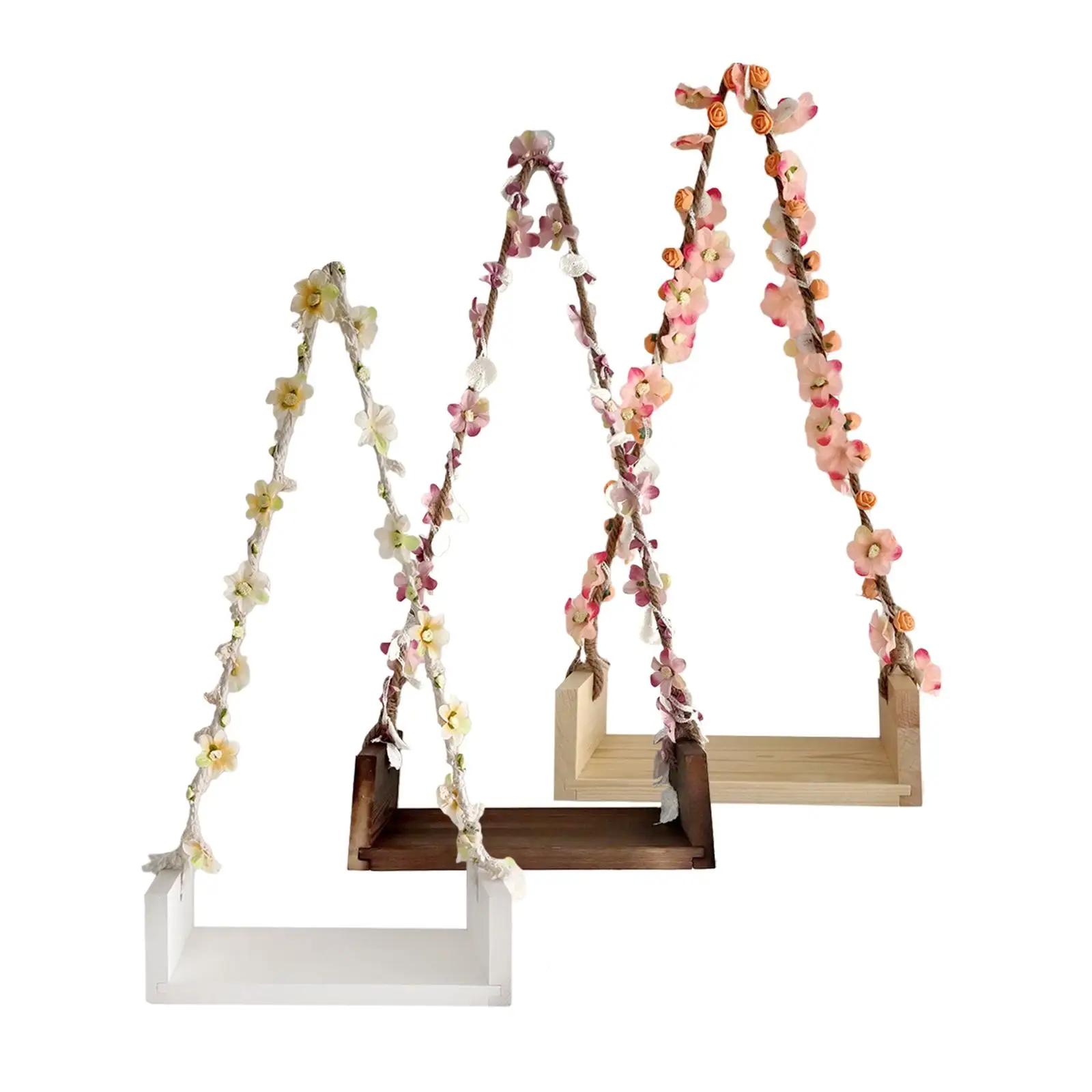 Wooden Swing Seats for Newborn Photography and Baby Shower Gifts view 4