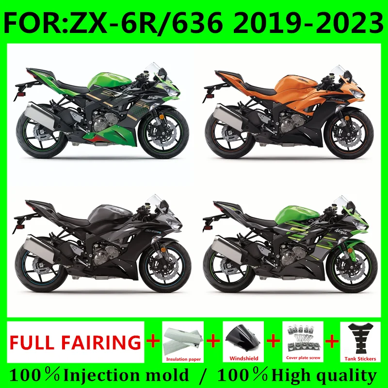 NEW ABS Motorcycle Fairings Kit fit for Ninja ZX-6R 2019 2020 2021 2022 2023 ZX6R zx 6r 636 19 20 21 bodywork full fairing kits