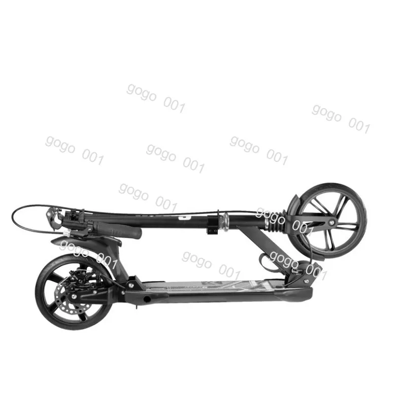 2-Wheel Shock Absorbing Scooter for Adults Kids Teens, One-Second Folding Design with Height Adjustable Handlebar