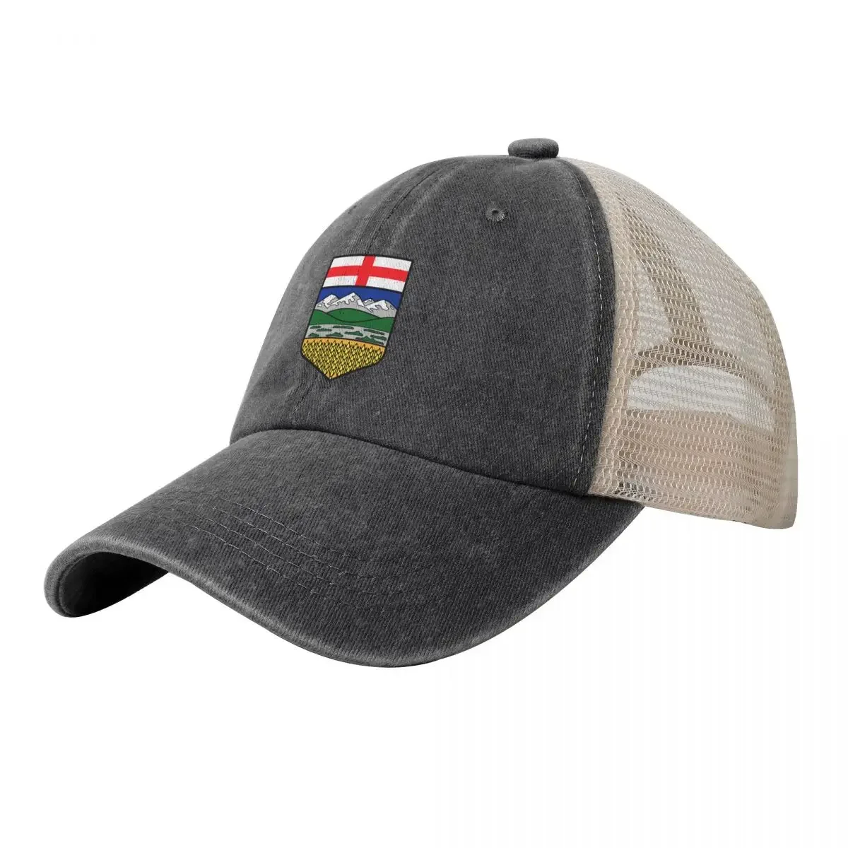 The Alberta Flag Cowboy Mesh Baseball Cap New In The Hat Gentleman Hat Military Tactical Cap Women Men's