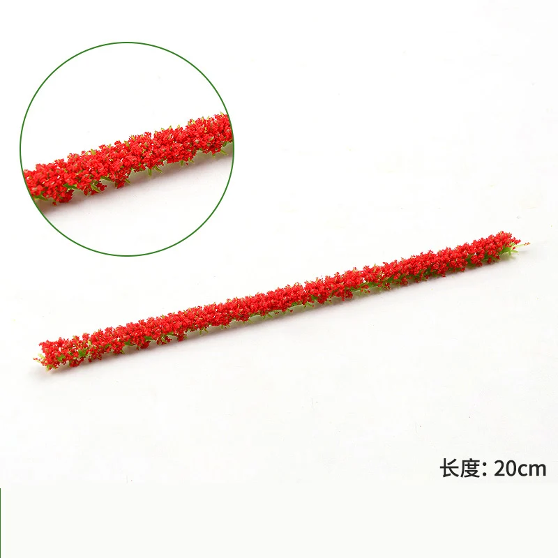 20CM 1Set Miniature Flower Grass Cluster Garden Decor DIY Grass Tufts Building Layout Static Scenery Model Durable Sand Table