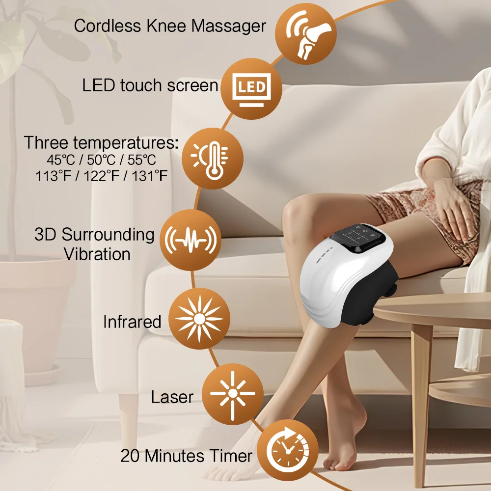 Joint Pain Relief Portable Heating Environmentally Friendly Design Leg Massage Belt Knee Massager