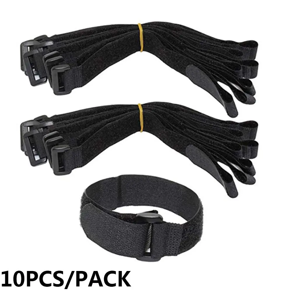 10PCS 20*500mm Nylon Hook&Loop Strap Cable Self-adhesive Bike Tie Bicycle Strap Multil Purpose Reusable Fastening Cable Ties