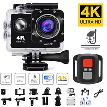 Câmera de ação 4k 1080p/30fps wifi 2.0 "170d subaquática à prova d'água capacete câmera de gravação de vídeo câmeras esportivas ao ar livre mini cam
