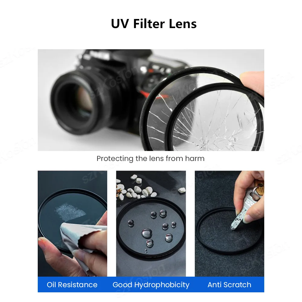 37-86mm UV Filter Lens MC Ultra Slim Optics with Multi Coated Protection 37mm 40mm 43mm 46mm 49mm 52mm 58mm 62mm 67mm 77mm 82mm