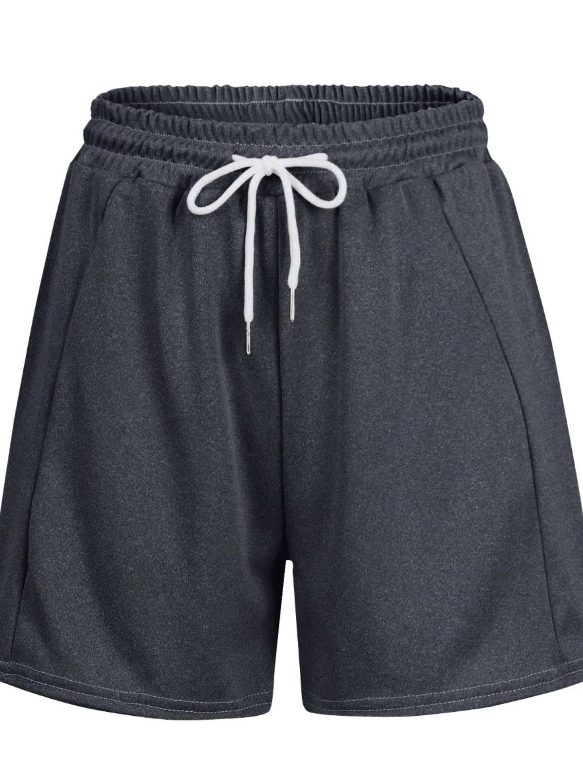 여름 여성 캐주얼 루즈핏 스트링 하이웨이스트 스트레이트 레그 팬츠 폴리에스터 섬유 스윗 슬레 롱 팬츠