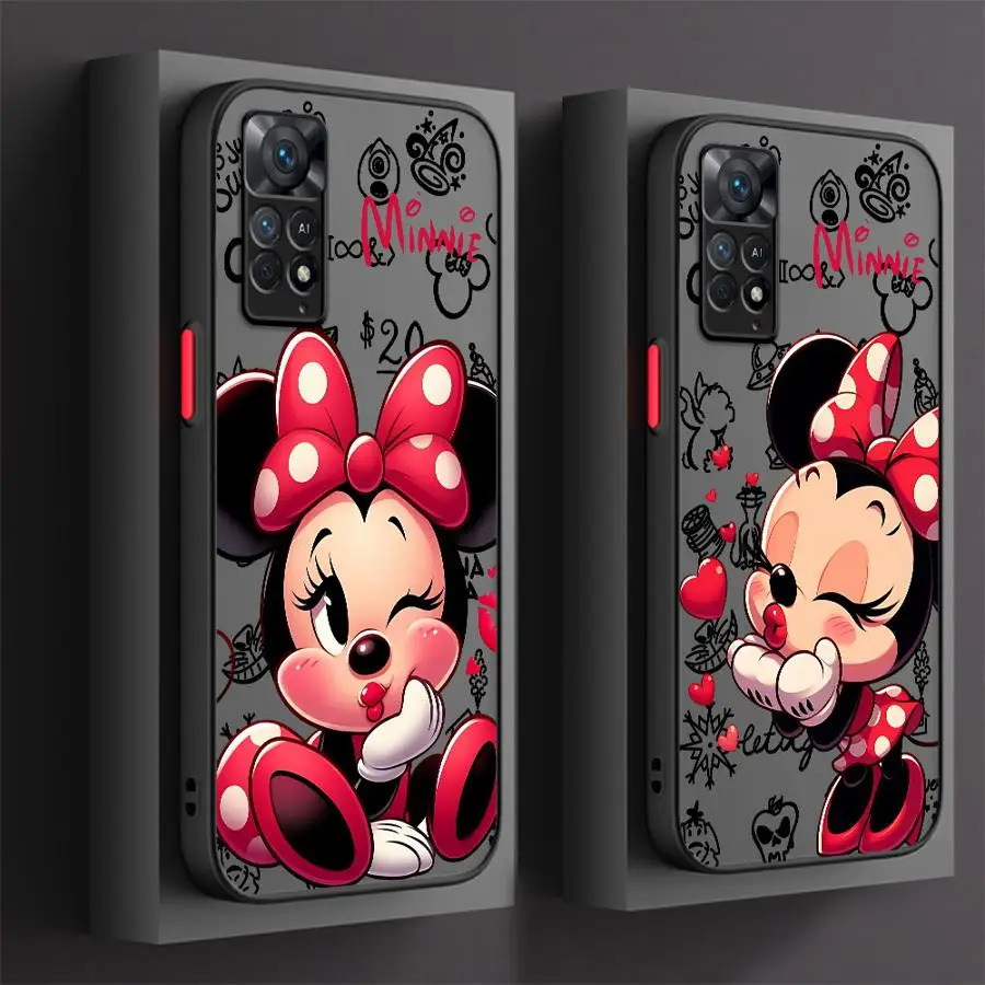 Disney Minnie Mouse AI Cassa Del Telefono per Xiaomi Redmi Nota 11 Pro 5G 12S 11S 12 13 ProPlus 10S 10 Pro 13 5G 7 9 8 Pro 9S Copertura