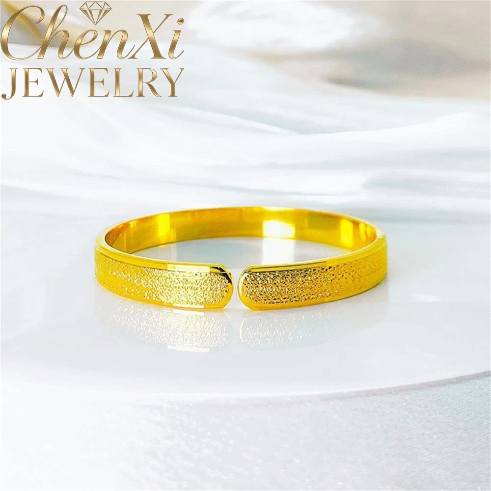 

High-End Sand Gold Frosted Pattern Bracelet Luxury Quality Fashion Fine Jewelry Exquisite Elegant Popular Best Charms Gift Young