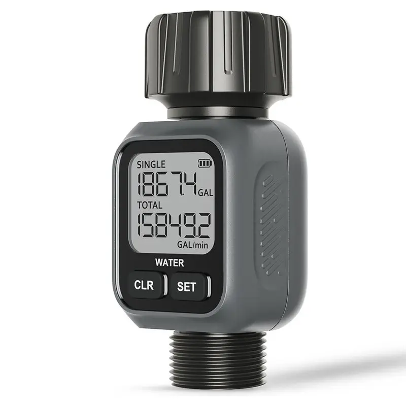 AA73 Garden Hose Water Flow Meter 4 Display Modes 3/4