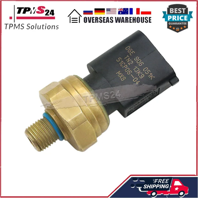 

06E906051K For Audi A3 A4 Quattro A5 Quattro A6 Quattro Q5 S5 TT TT Quattro Volkswagen Eos GTI Jetta Passat Fuel Pressure Sensor