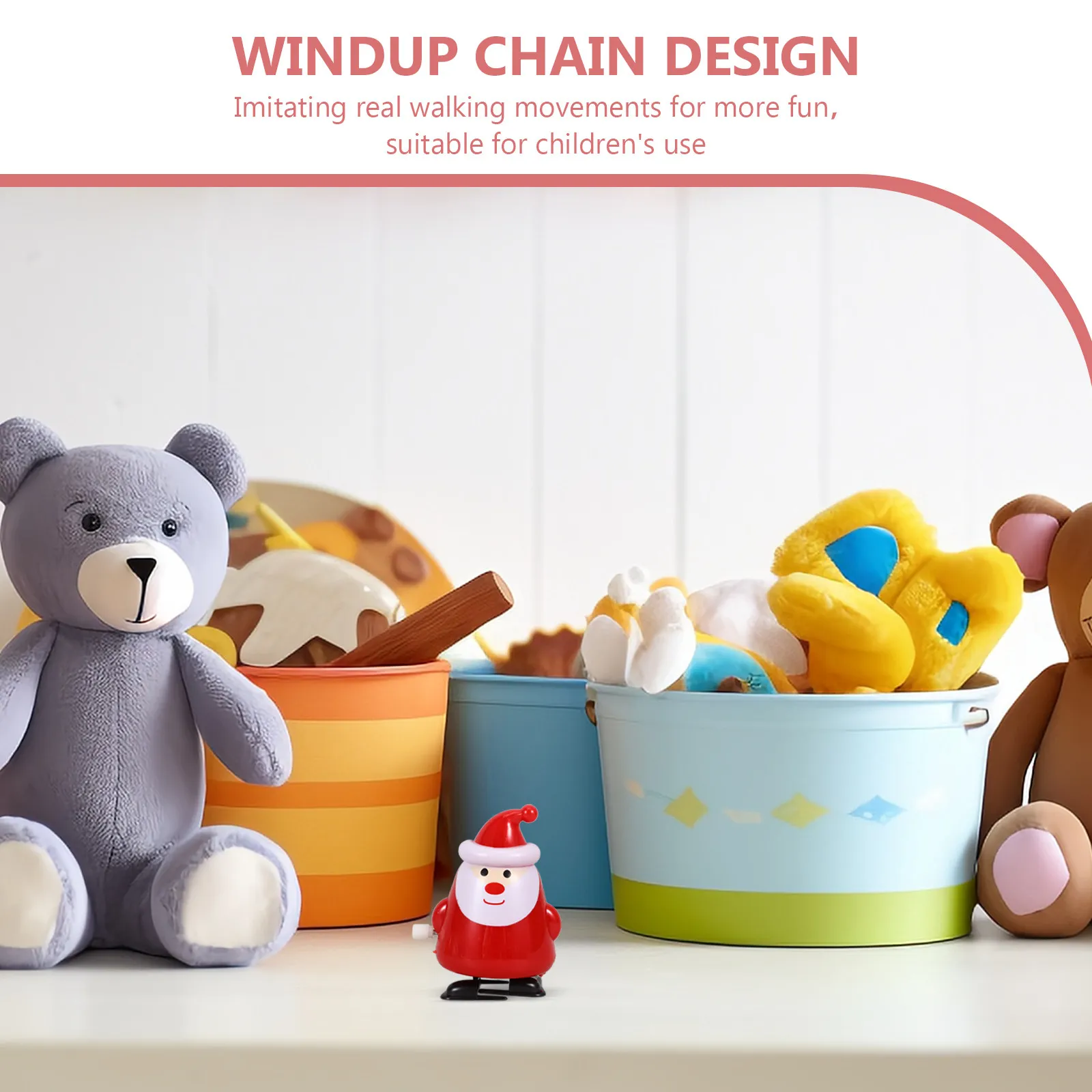 

Santa Claus Christmas Wind Up Novelty Decoration Funny Portable Party Clockwork Xmas Gift Wind Up Toys Christmas Toys