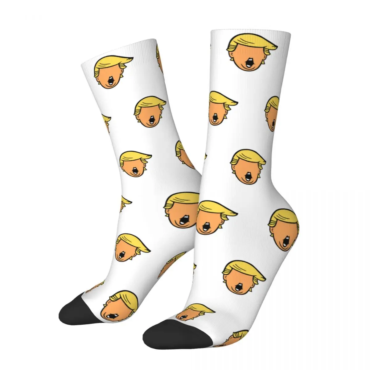 New Male Men Socks Harajuku Donald Trump Cartoon Sock Polyester Sport Women's Socks Spring Summer Autumn Winter