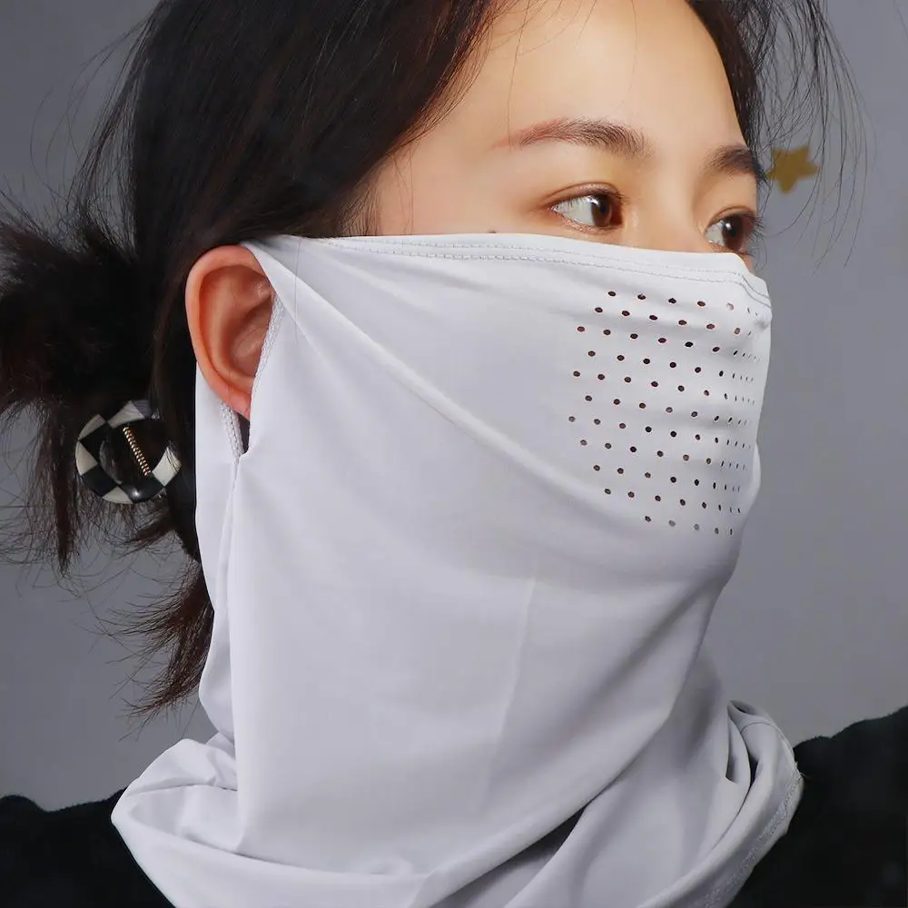 Protection Face Shield Neck Wrap Cover Sports Outdoor Ice Silk Mask Neck Wrap Cover Sunscreen Face Scarf Face Cover