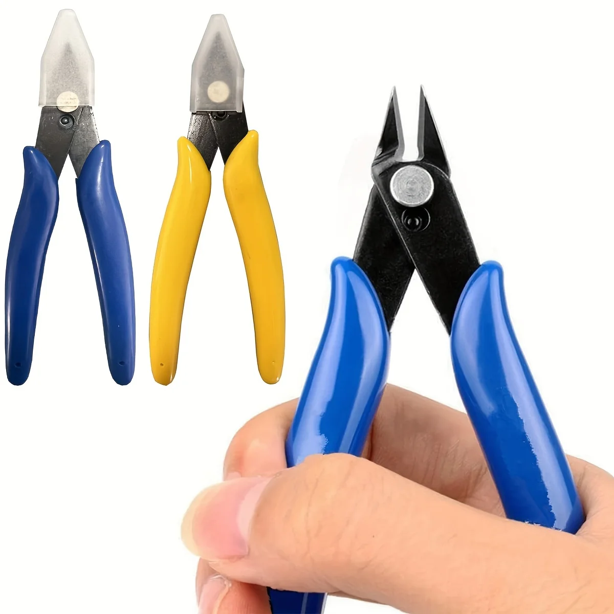 Wire Cutters with Spring 5 inch Precision Mini Flush Nippers Cutting Pliers Wire Snips Small Side Cutters for Electronics