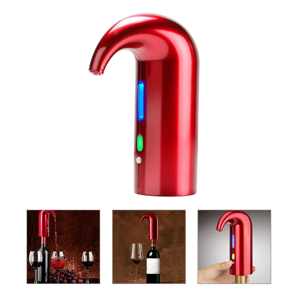 Aireador de vino eléctrico, vertedor automático, dispensador de vino tinto, filtro de sedimentos, aireación suave para el hogar, Bar, fiesta, diseño rojo, 1 Uds.