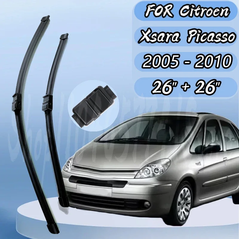 

Wiper Blades Set For Citroen Xsara Picasso 2005 2006 2007 2008 2009 2010 Windshield Windscreen 26"+26"