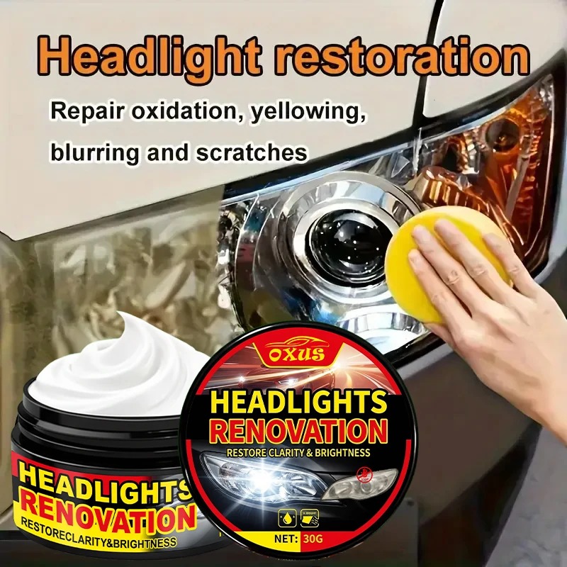 

Набор для восстановления фар автомобиля - паста для удаления царапин и очистки от окисления для фар в сборе