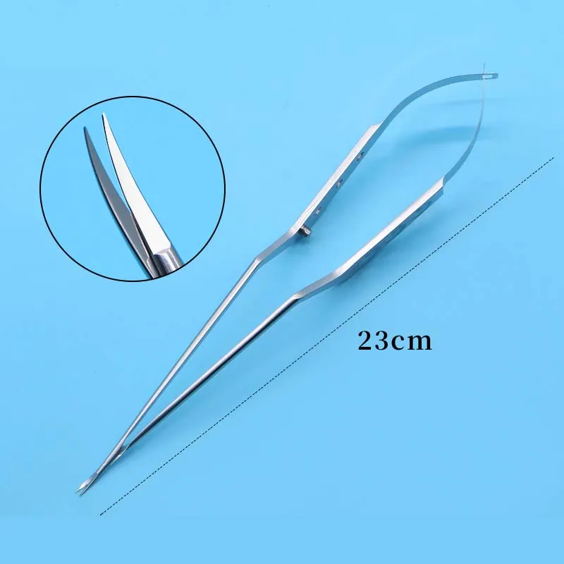 Stainless steel gun shears microscopic scissors gun-type spring-type surgical tissue scissors microscopic brain scissors