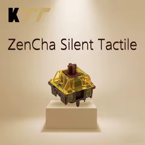 KTT Mechanical Keyboard ZenCha Silent Tactile Switch 5 Pin 40gf Factory Lubrication Hot Swap Custom Mechanical Keyboard Switches