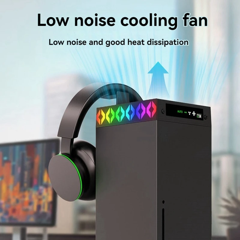 Cooling Fan For  Series X RGB Intelligent Temperature Controlled Fan Low Noise For  Series X