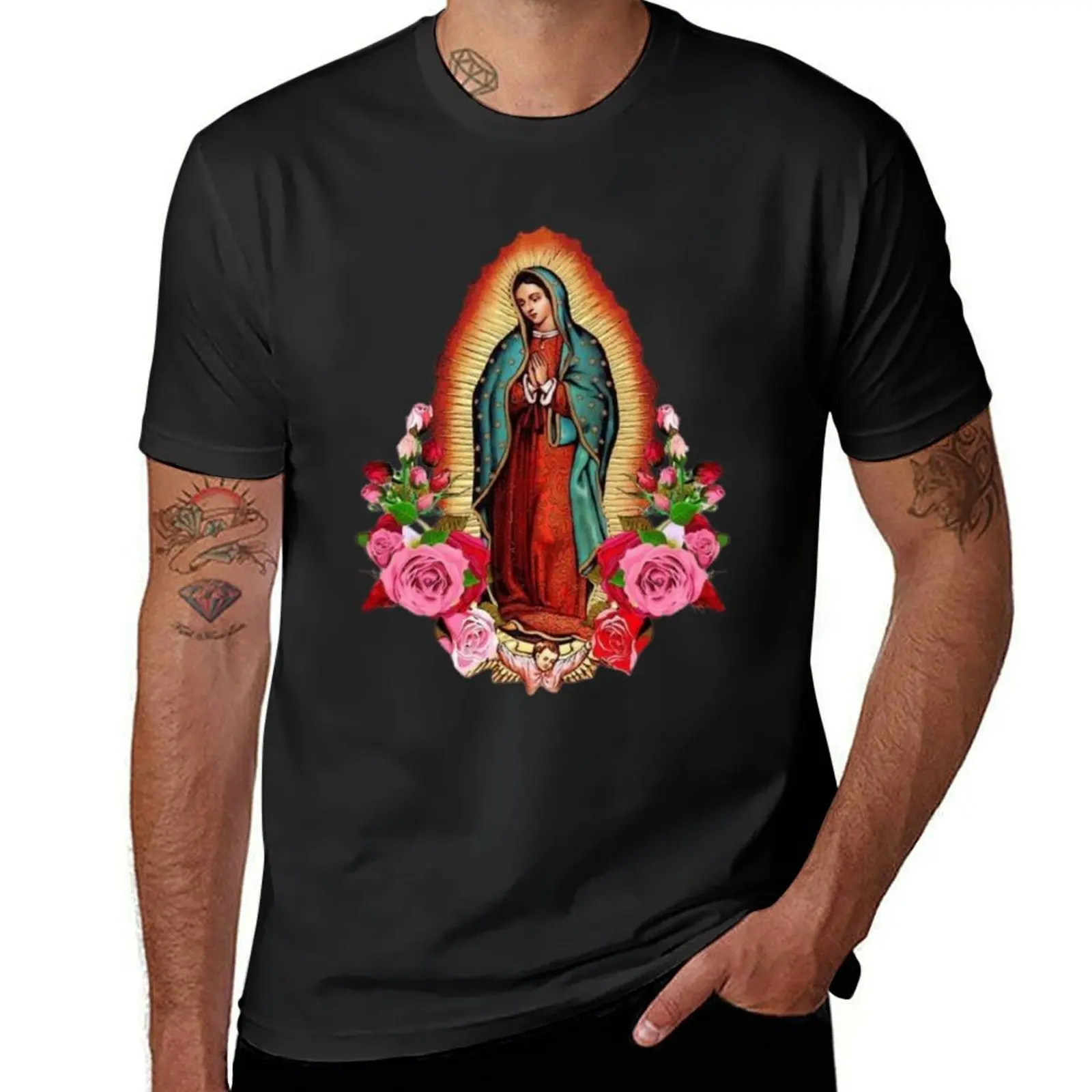 

Our Lady of Guadalupe Mexican Virgin Mary Mexico T-Shirt graphic t shirt vintage Short sleeve tee anime clothes t shirts for men