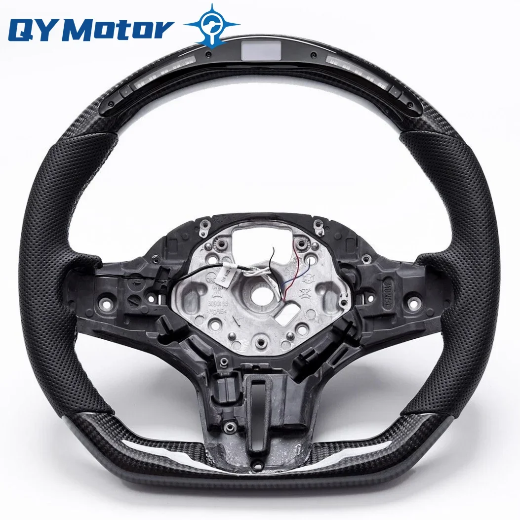 LED Car Carbon Fiber Steering Wheel For BMW G30 G20 G01 G02 G05 G06 G07 M4 M5 F90 M8 X3M X4M X5M X6M F40 F44 F98 F95 F96 G11 G12