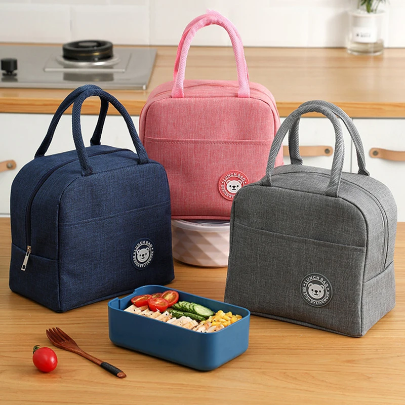 Lunch Box Bag Ice Pack Bento Box Food Container Insulation Package Thermal Food Picnic Bags Pouch For Girl Kids