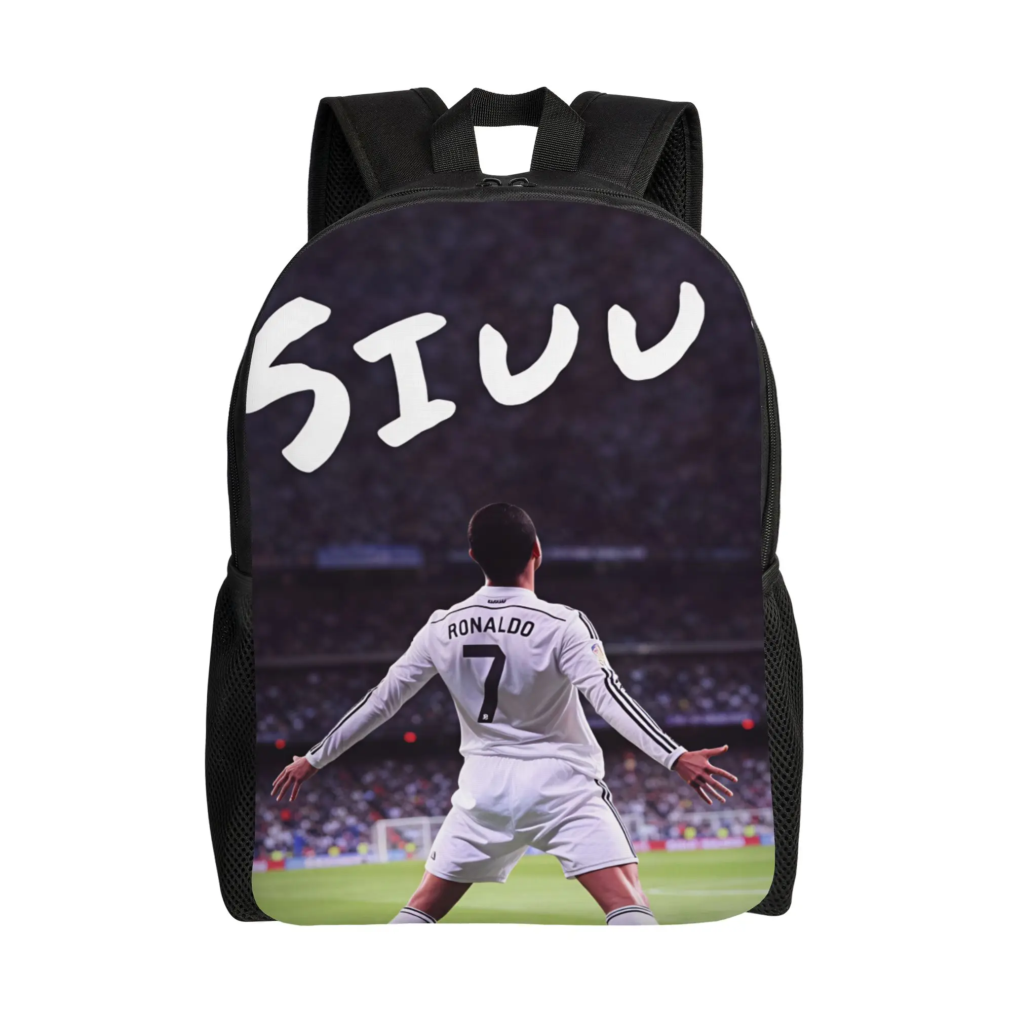 Dynamic Soccer Player Backpack R-Ronaldos 2026 Camping Backpacks Male Modern School Bags Designer Large Rucksack