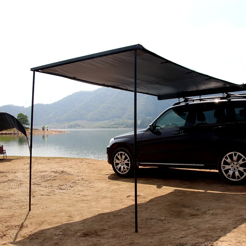 

Car Side Awning Al Alloy Waterproof Vehicle Mounted Sun Shade Outdoor Camping Roof Tent for Road Trips Auto Canopy Portable