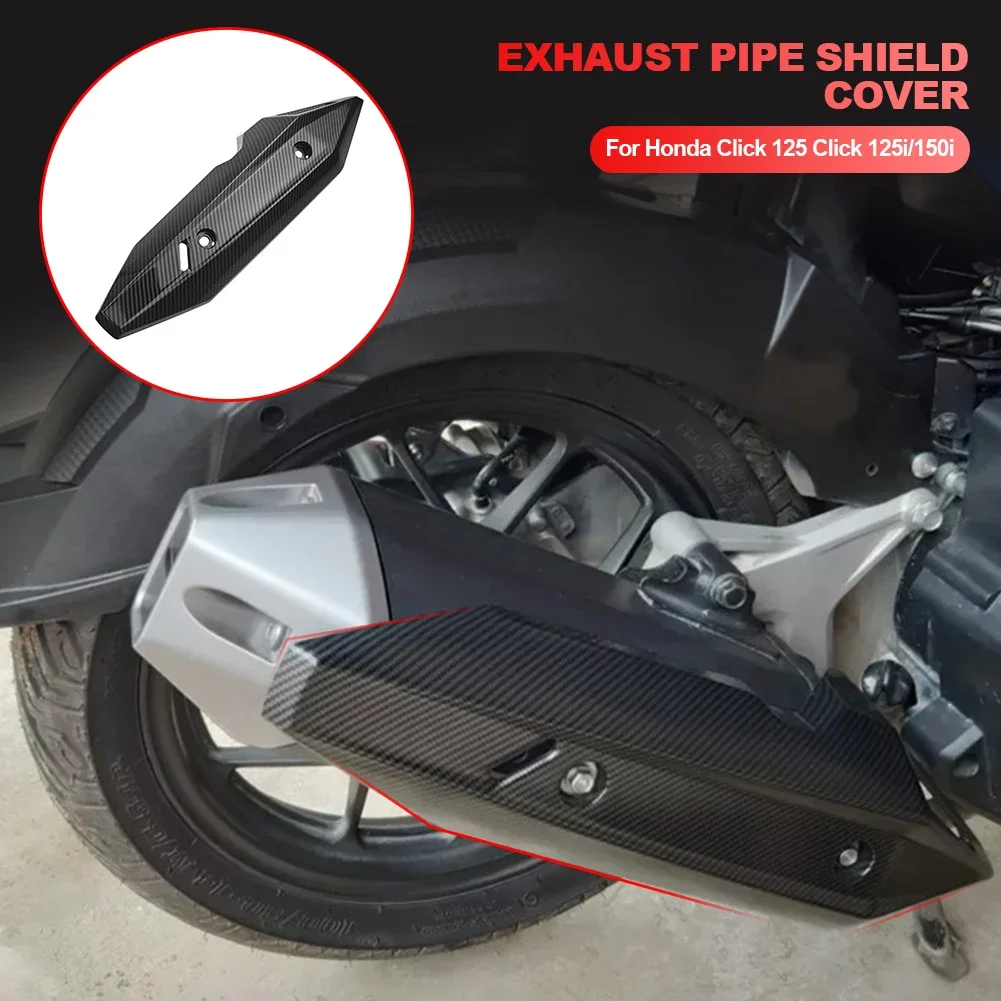 Motorcycle Exhaust Pipe Cover Cowl for HONDA CLICK 125i / 150i CLICK GAME CHANGER V2 Motorbike Protector Heat Shield Guard