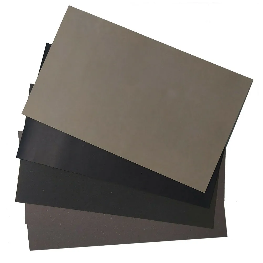 5pcs 9*3.6 Inch Water Sandpaper Papers Kit 2000/2500/3000/5000/7000 Mixed Wet/Dry Sandpaper Metal Ceramic Silicon Carbide Grit