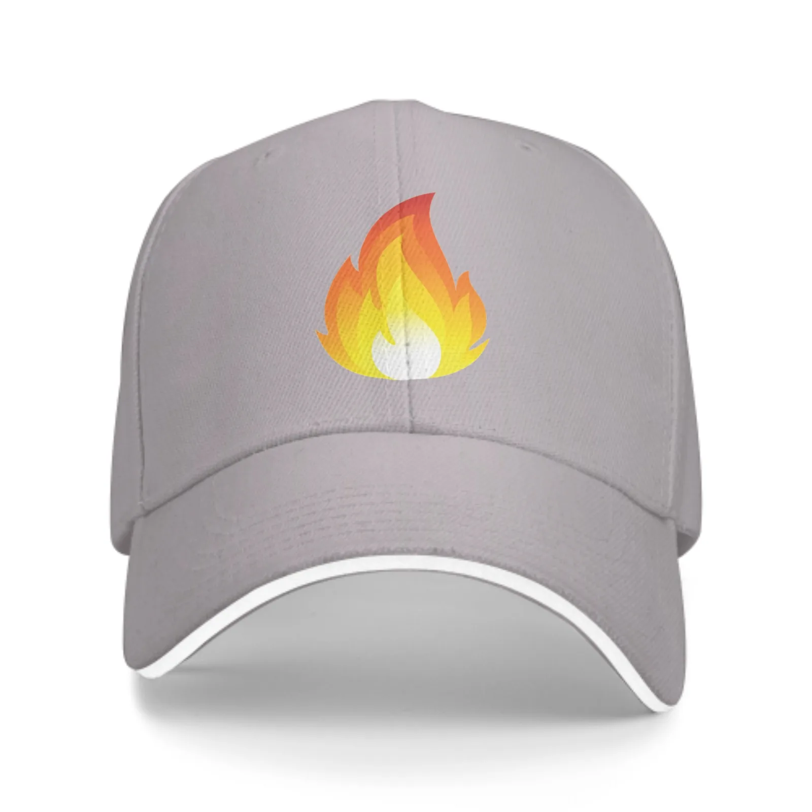 A Blazing Flame Fashion Duck Tongue Cap Spring Summer Men's And Women's Adjustable Caps Outdoor Travel Leisure Baseball Hat